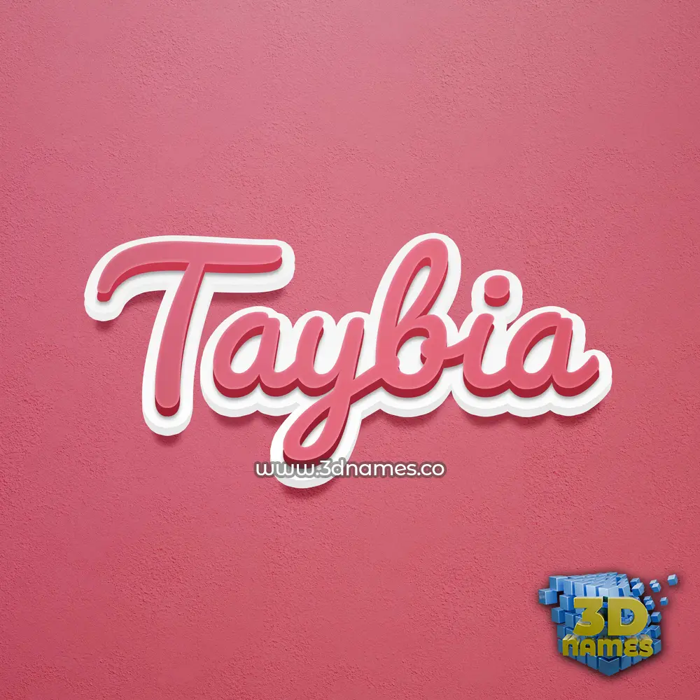 taybia in Red Scribble style - 3D name wallpaper