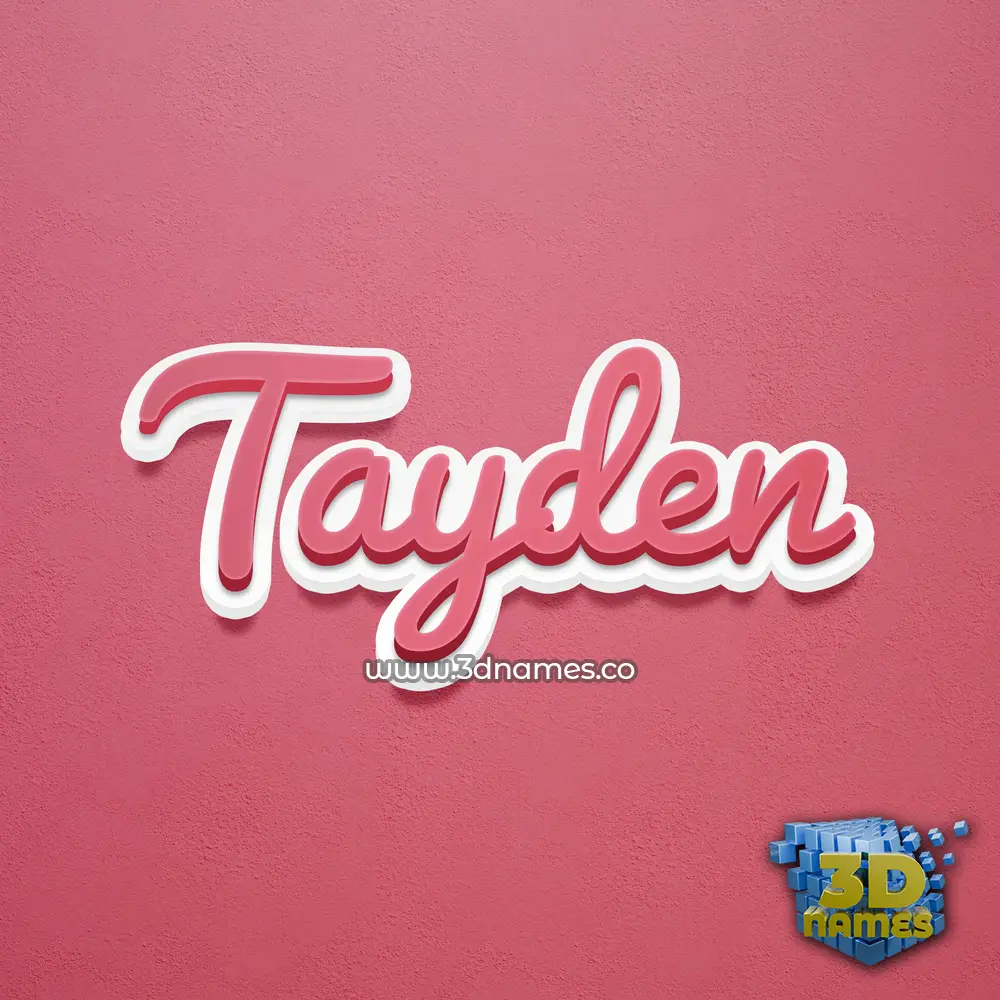 tayden in Red Scribble style - 3D name wallpaper
