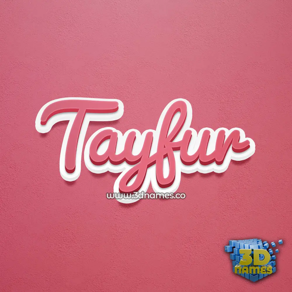 tayfur in Red Scribble style - 3D name wallpaper
