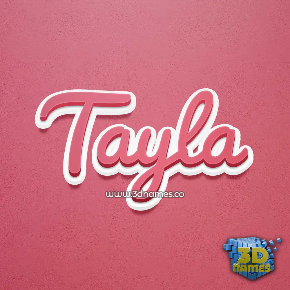 tayla in Red Scribble style - 3D name wallpaper