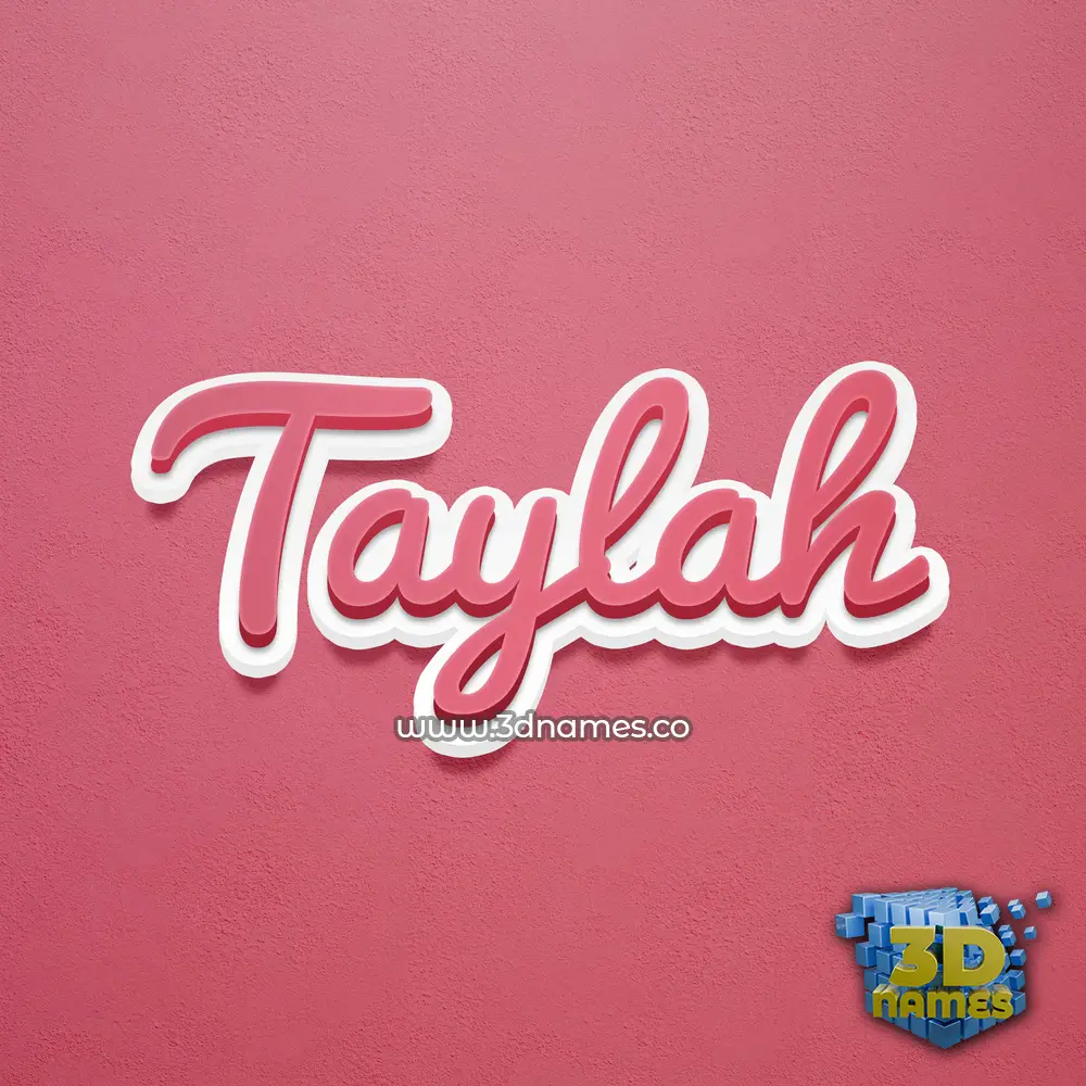 taylah in Red Scribble style - 3D name wallpaper
