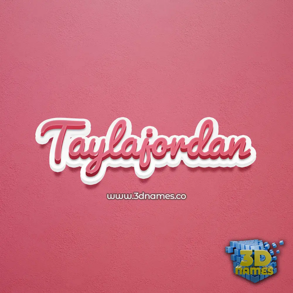 taylajordan in Red Scribble style - 3D name wallpaper