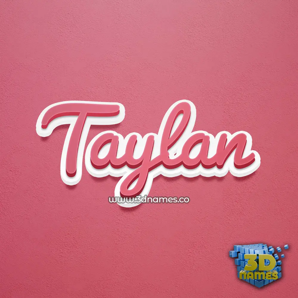 taylan in Red Scribble style - 3D name wallpaper
