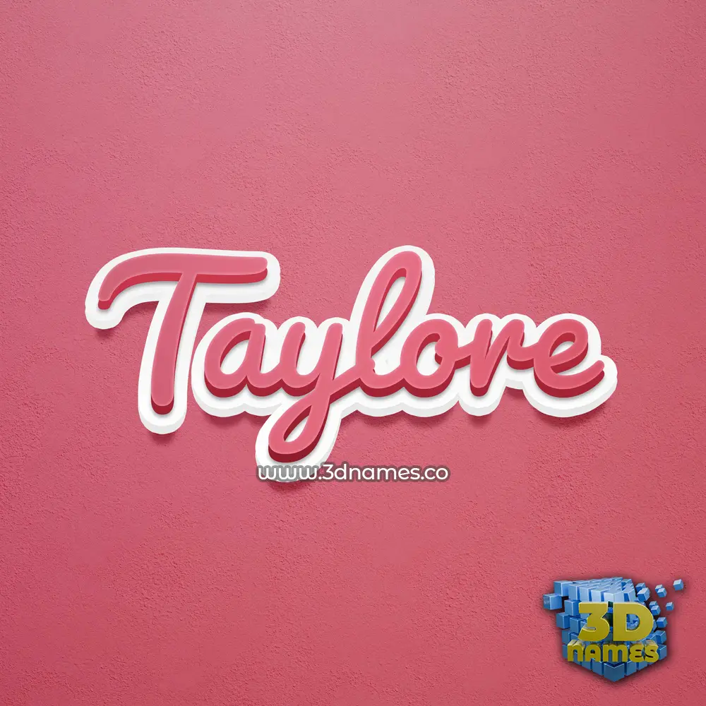 taylore in Red Scribble style - 3D name wallpaper