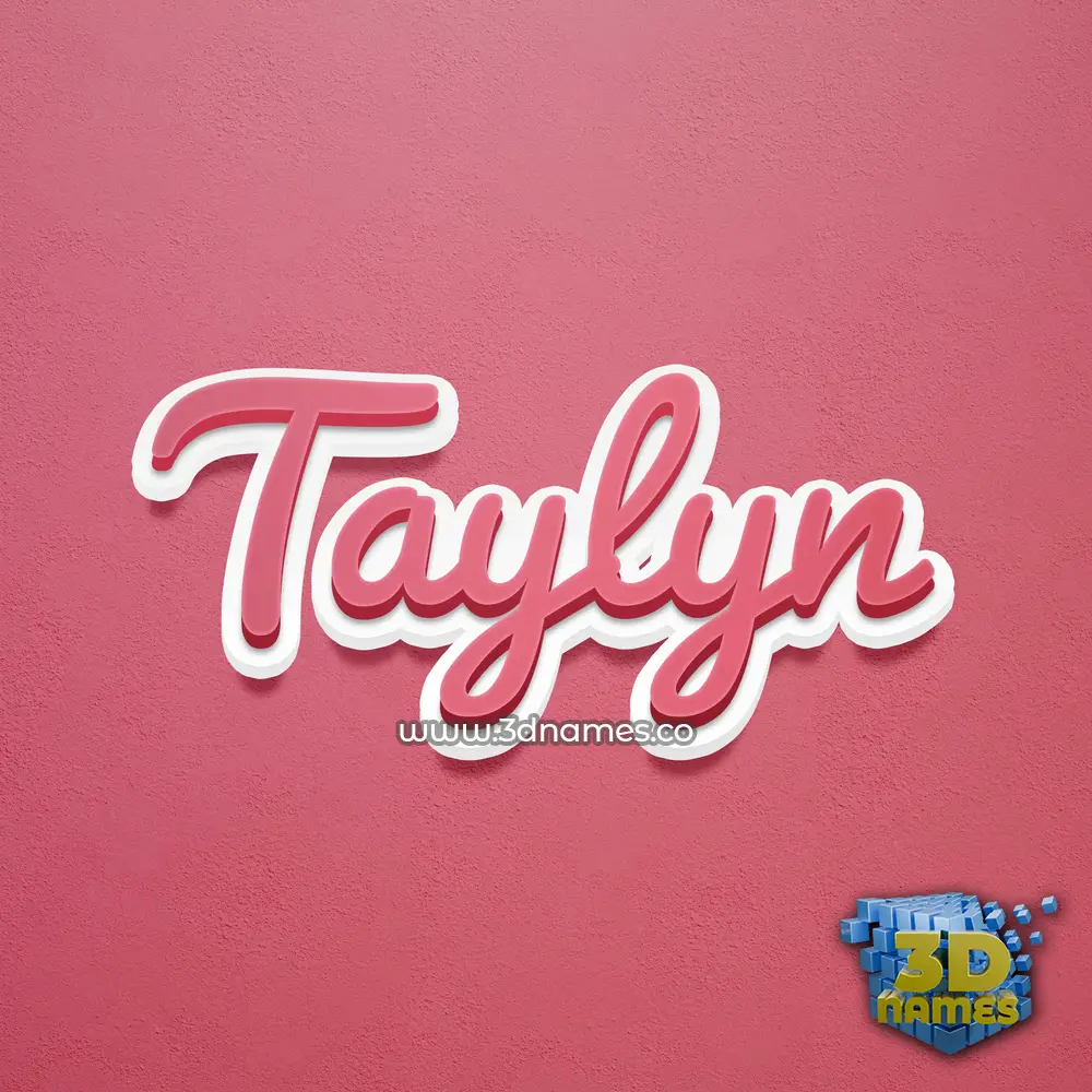 taylyn in Red Scribble style - 3D name wallpaper