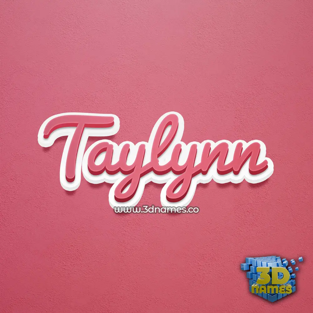 taylynn in Red Scribble style - 3D name wallpaper