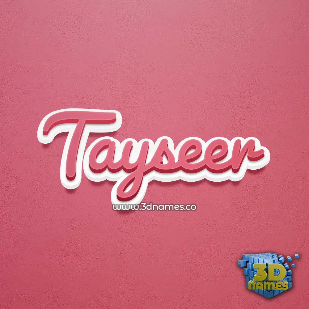 tayseer in Red Scribble style - 3D name wallpaper
