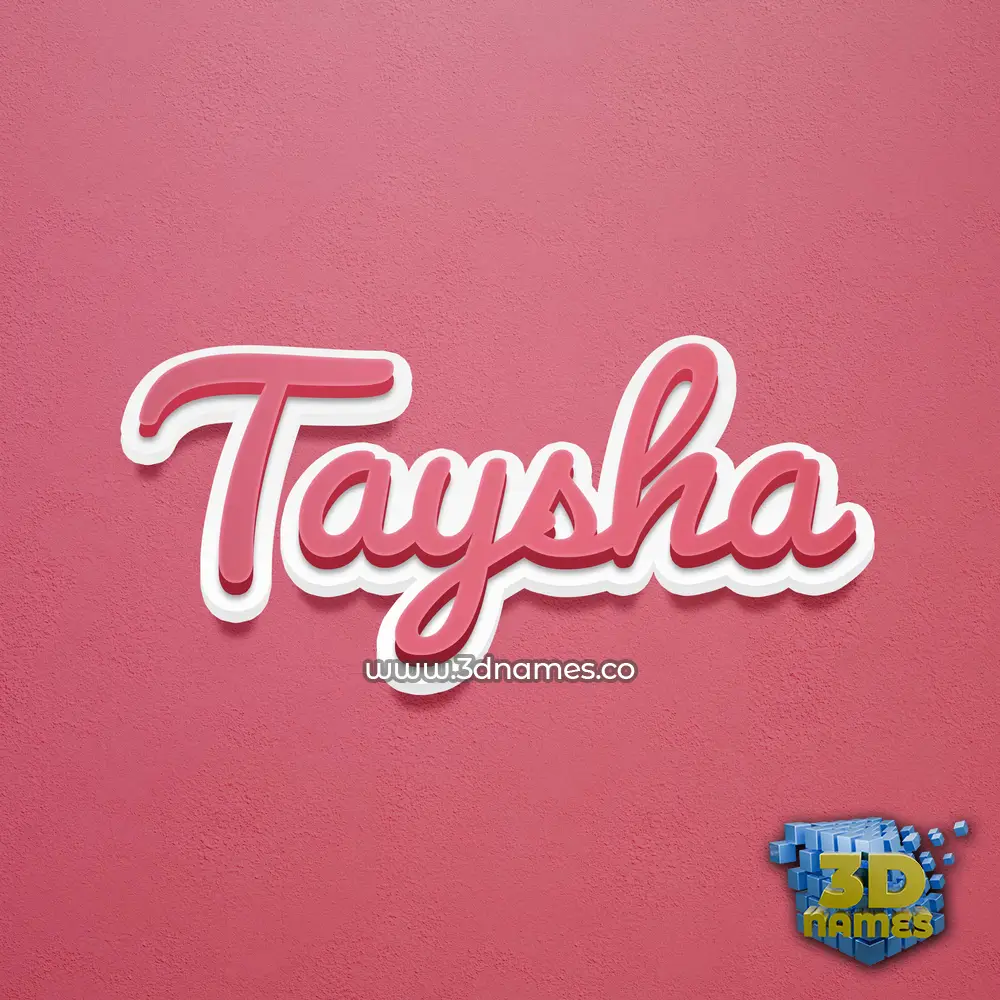 taysha in Red Scribble style - 3D name wallpaper