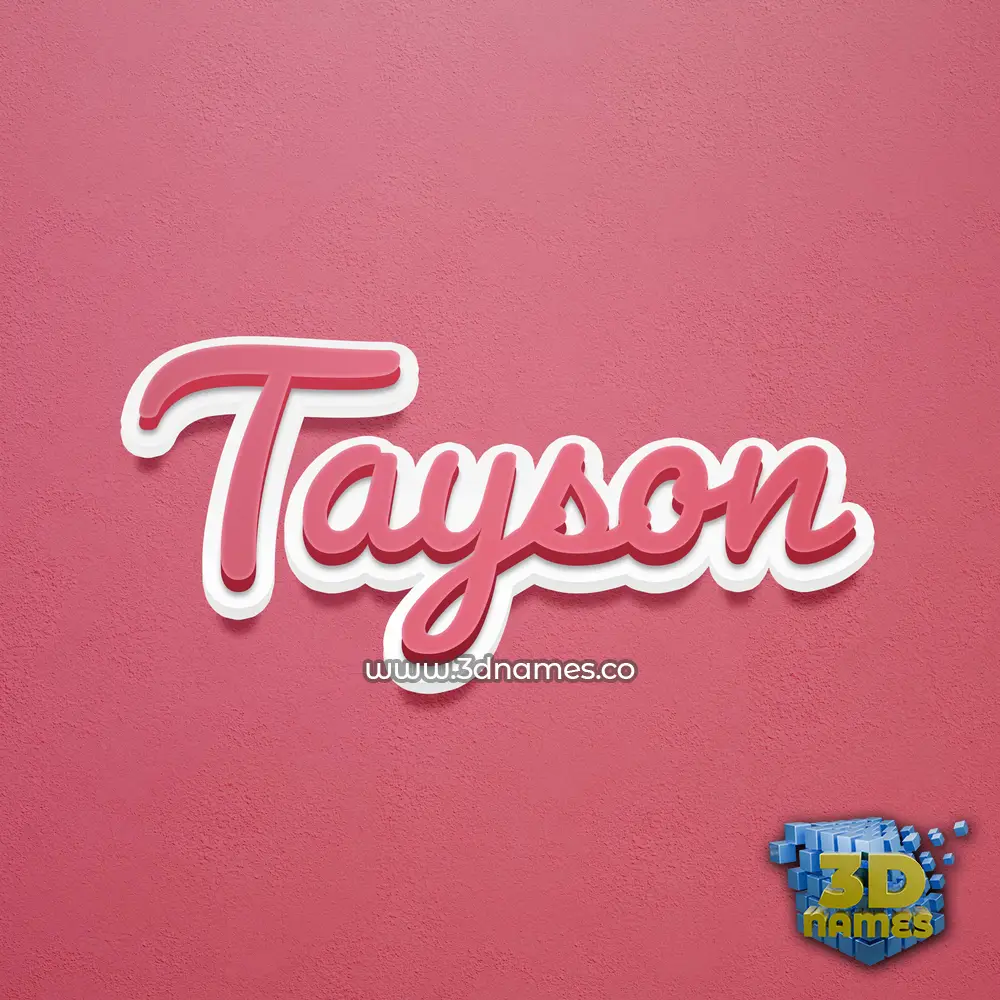 tayson in Red Scribble style - 3D name wallpaper