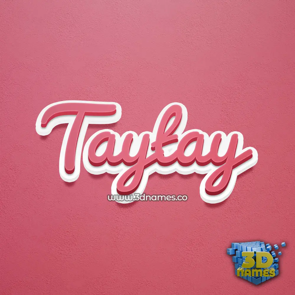 taytay in Red Scribble style - 3D name wallpaper