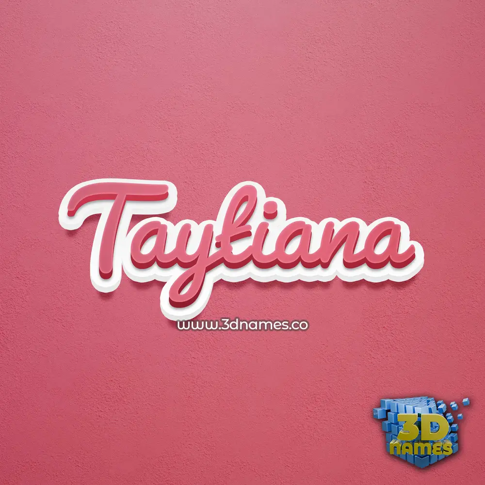 taytiana in Red Scribble style - 3D name wallpaper