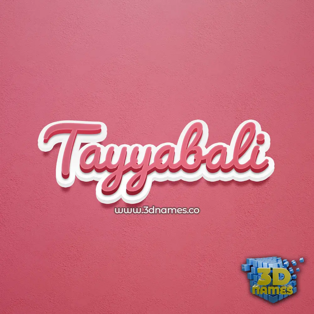 tayyabali in Red Scribble style - 3D name wallpaper