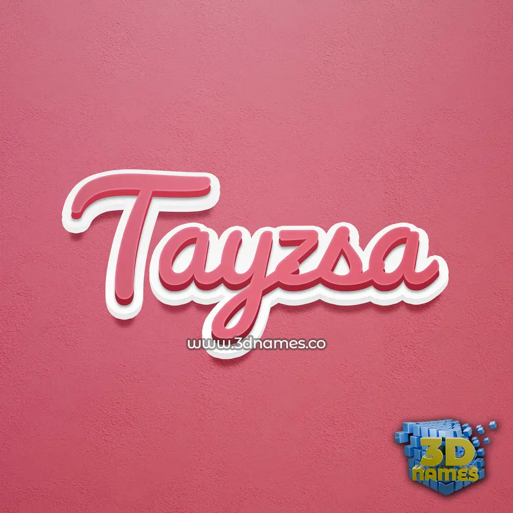 tayzsa in Red Scribble style - 3D name wallpaper