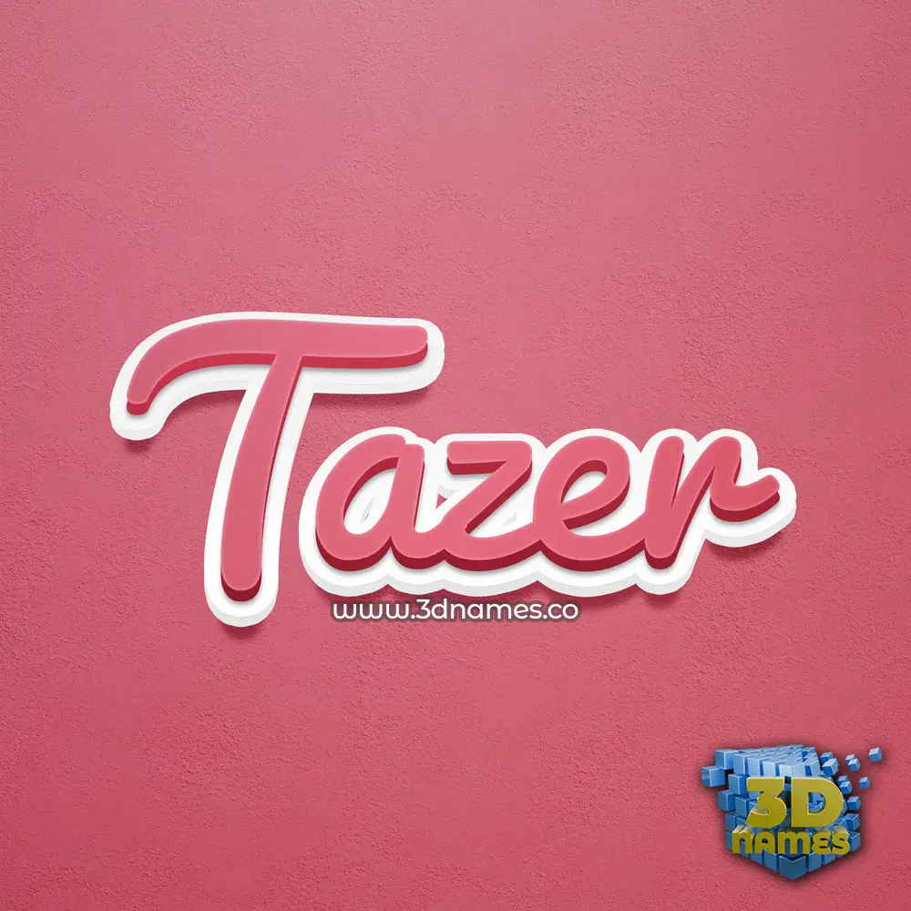 tazer in Red Scribble style - 3D name wallpaper