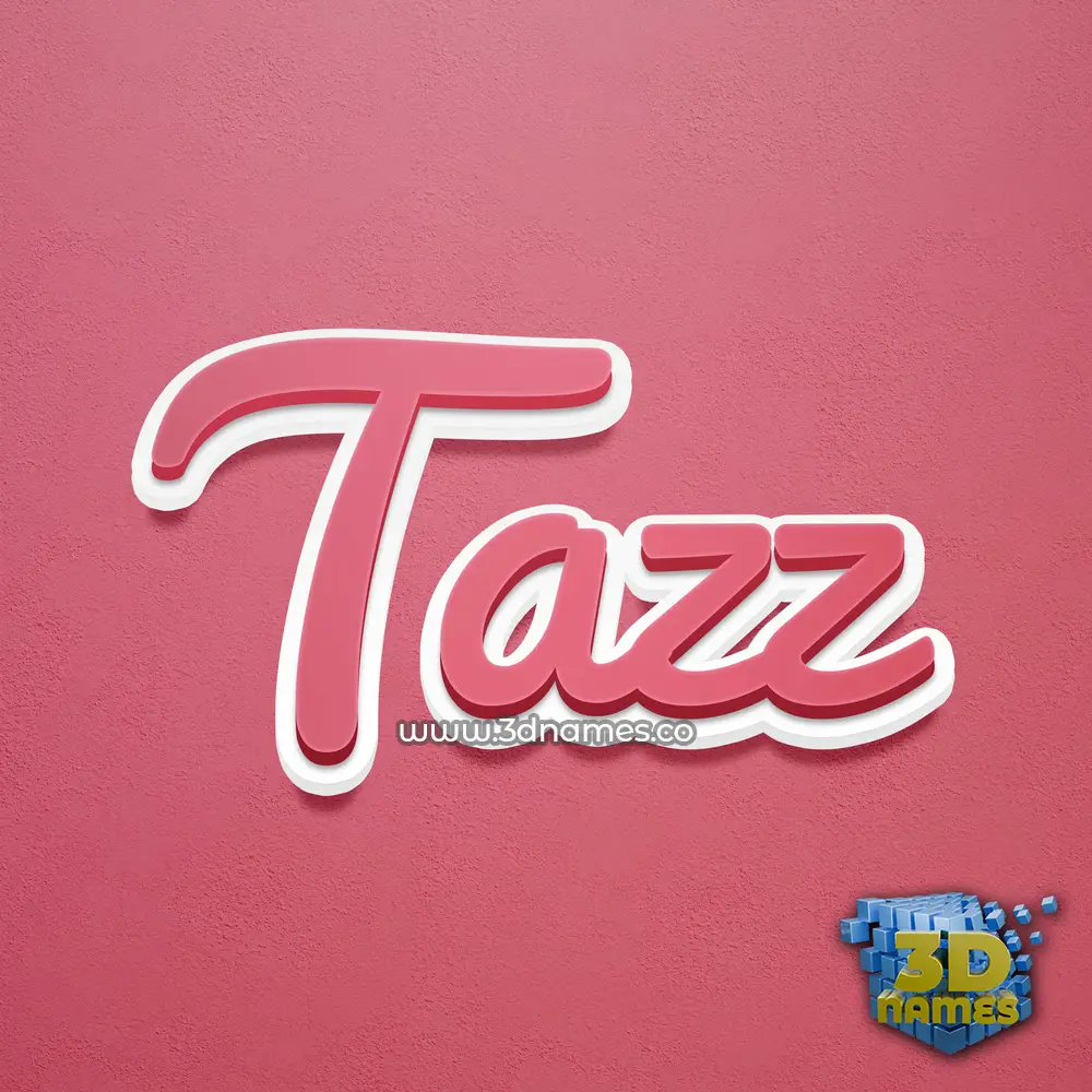 tazz in Red Scribble style - 3D name wallpaper