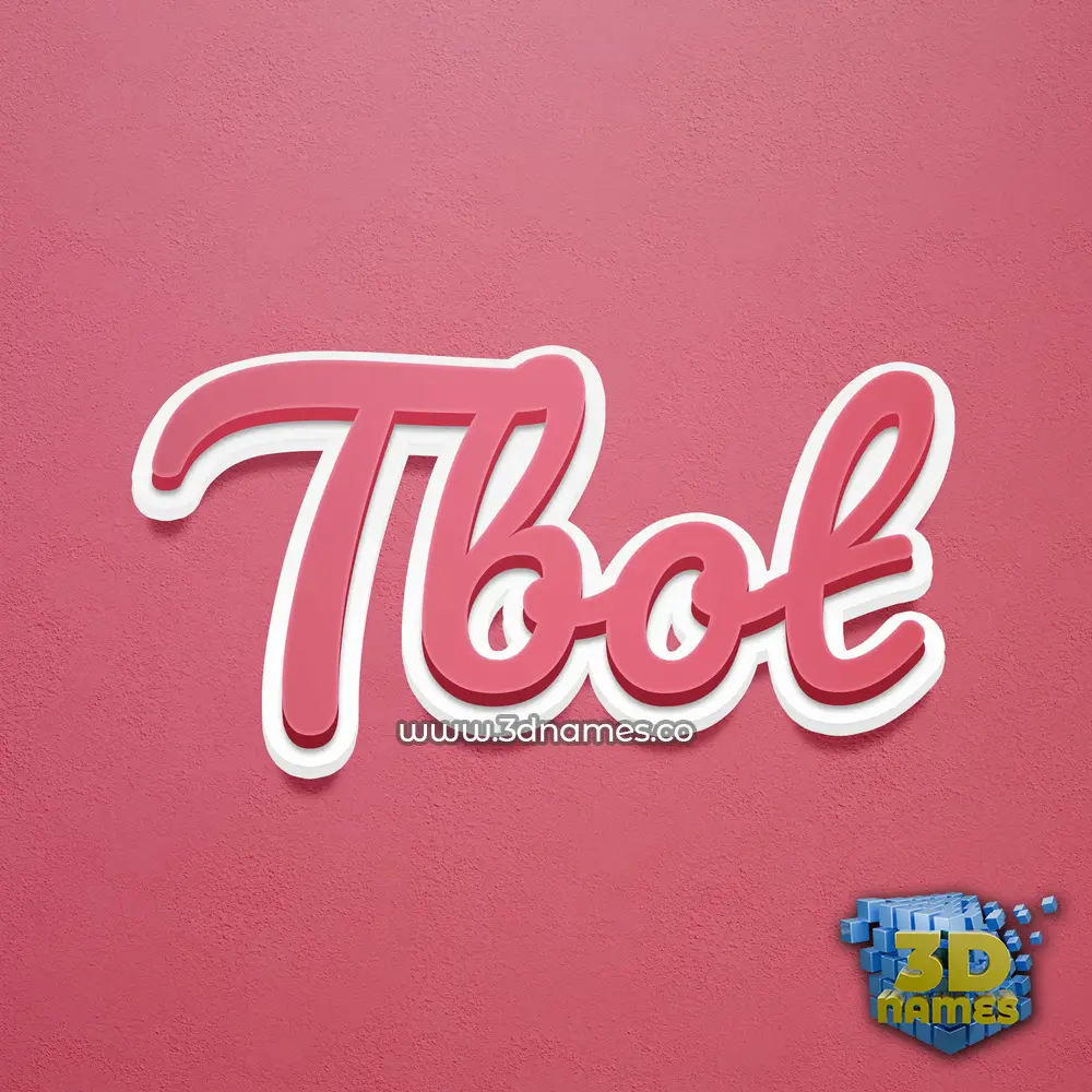 tbot in Red Scribble style - 3D name wallpaper