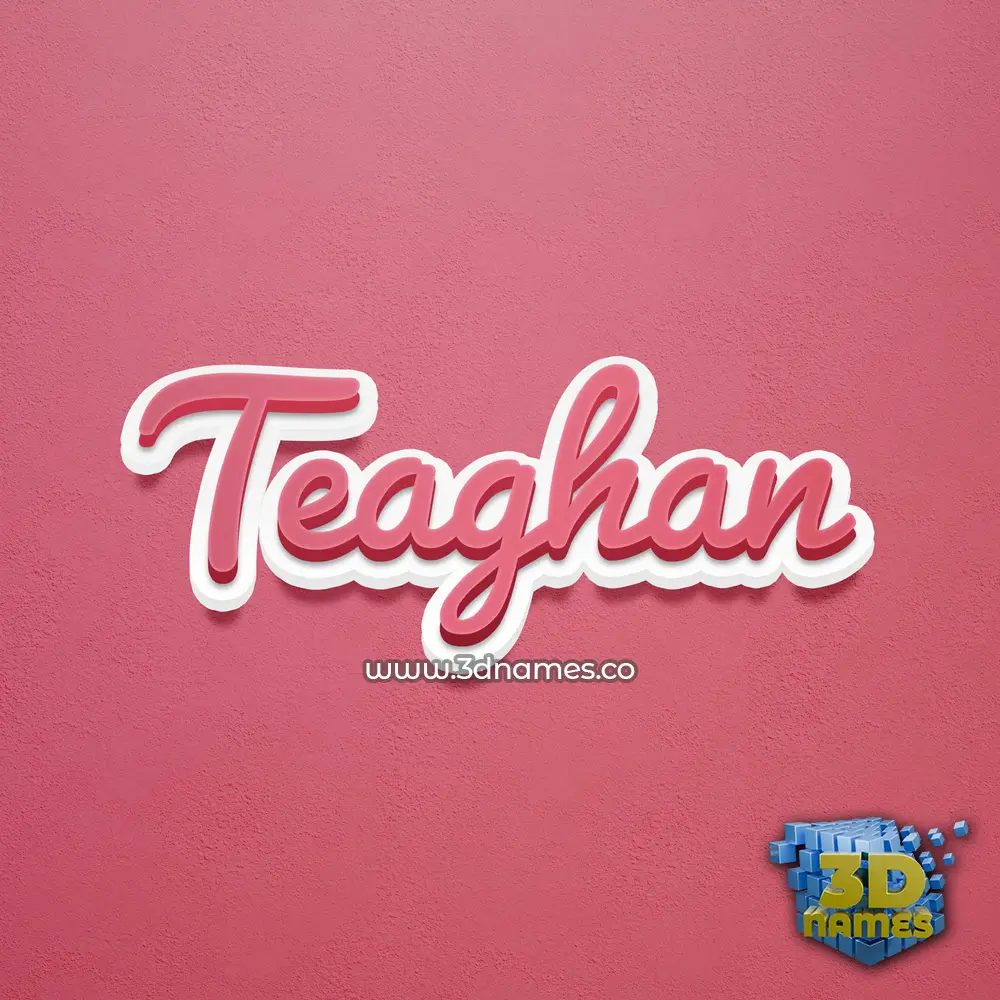 teaghan in Red Scribble style - 3D name wallpaper