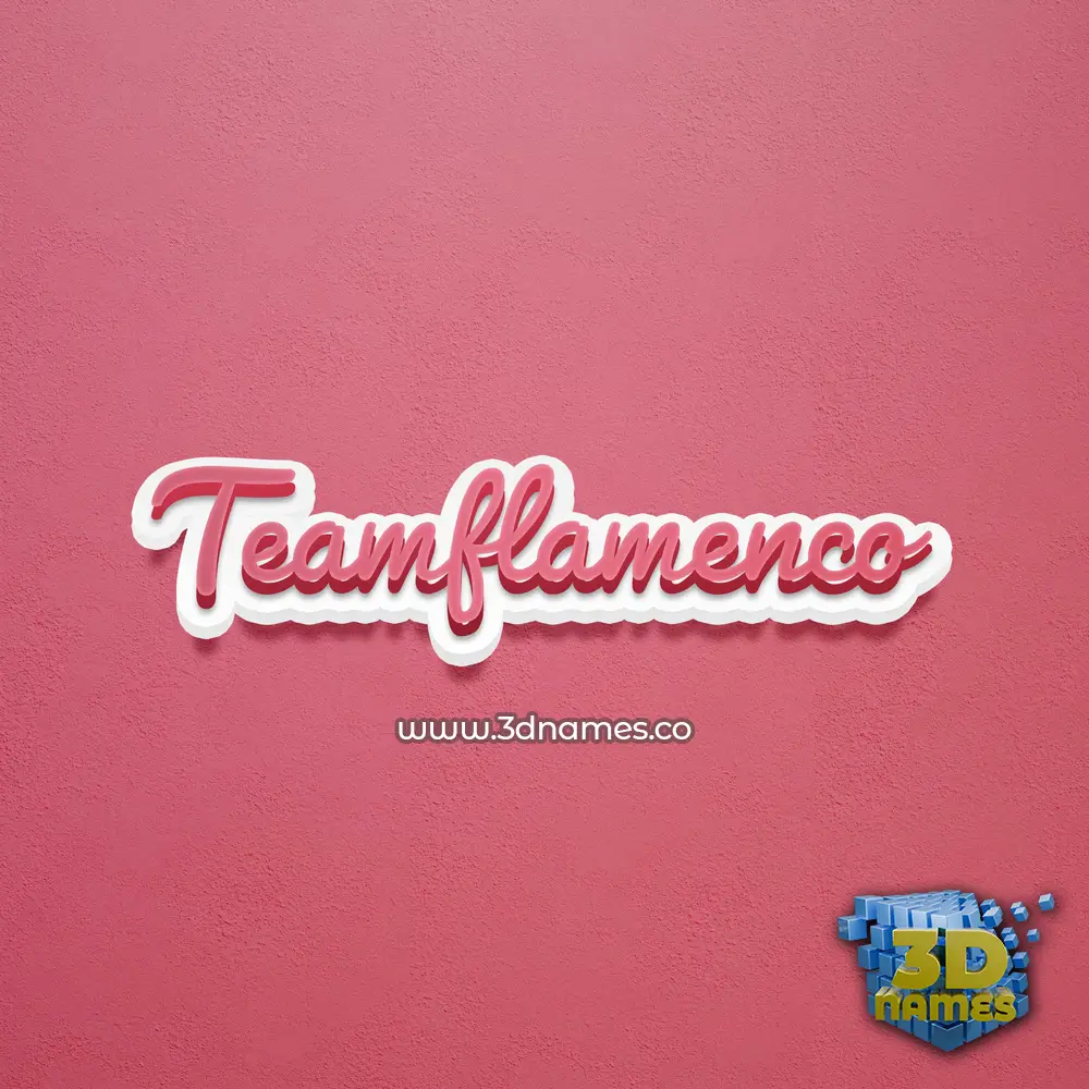 teamflamenco in Red Scribble style - 3D name wallpaper