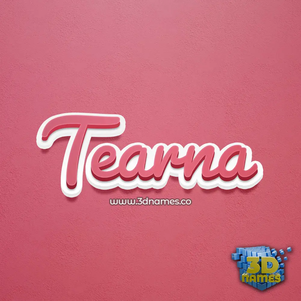 tearna in Red Scribble style - 3D name wallpaper