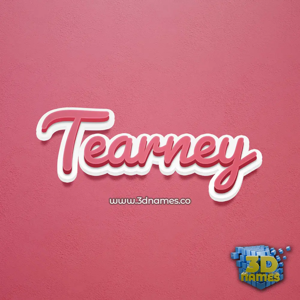 tearney in Red Scribble style - 3D name wallpaper