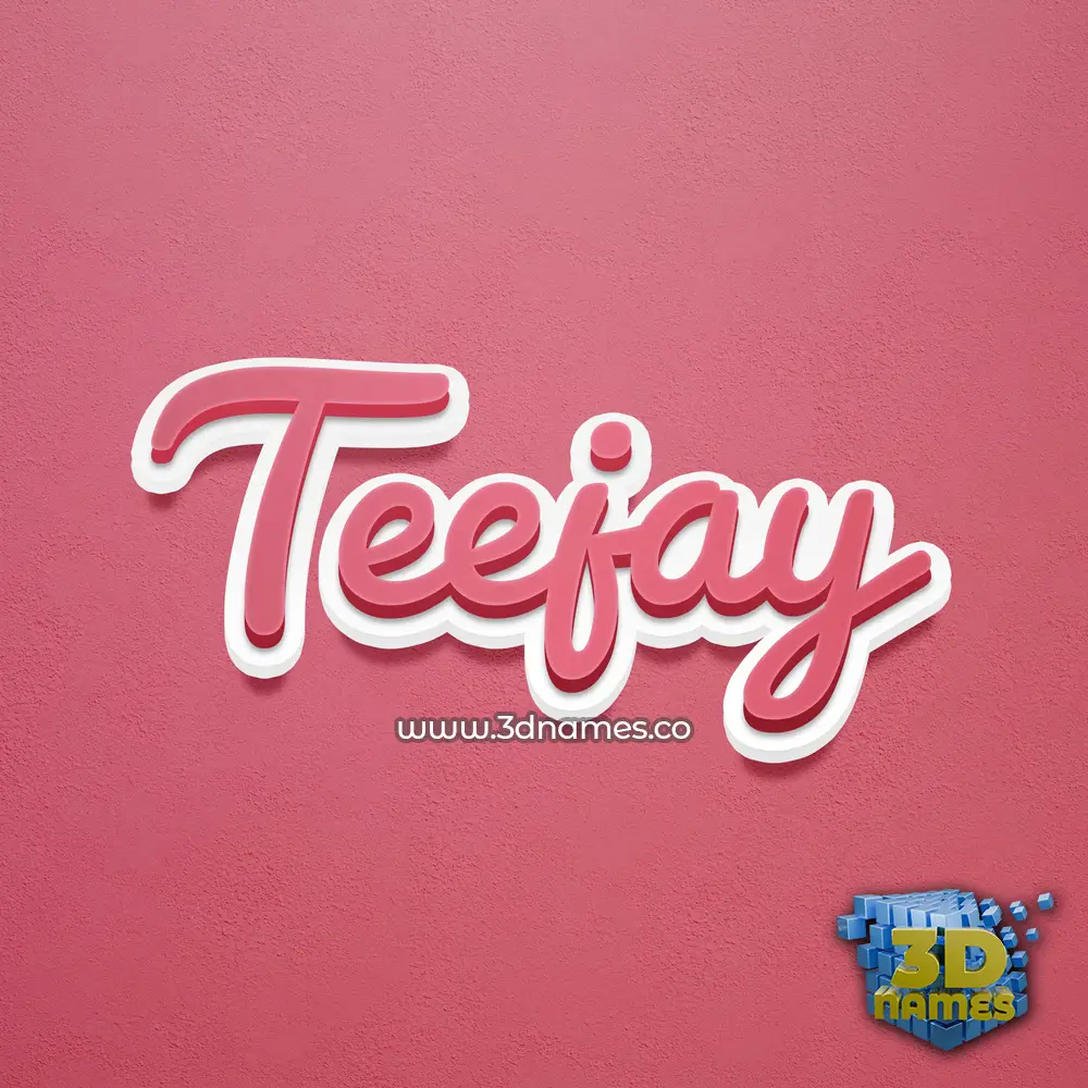 teejay in Red Scribble style - 3D name wallpaper