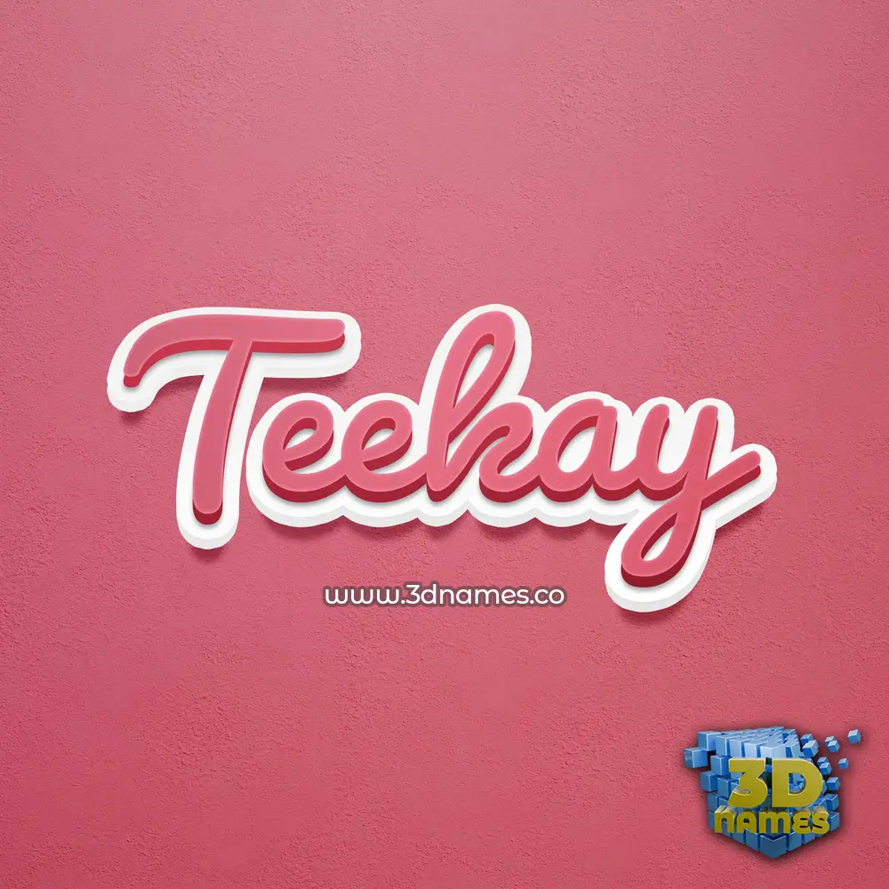 teekay in Red Scribble style - 3D name wallpaper