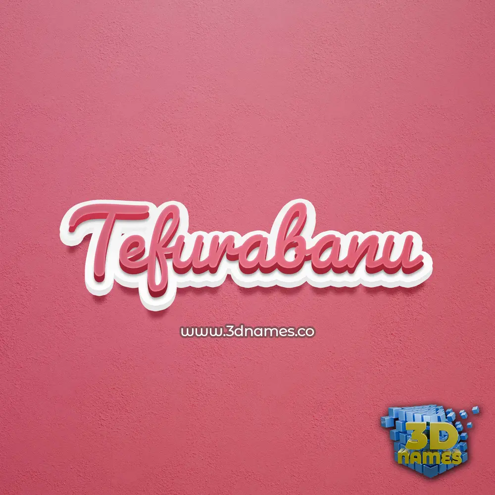tefurabanu in Red Scribble style - 3D name wallpaper