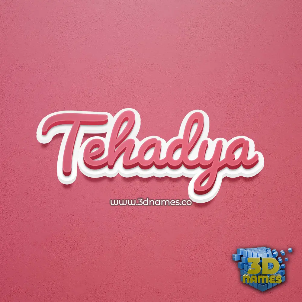 tehadya in Red Scribble style - 3D name wallpaper