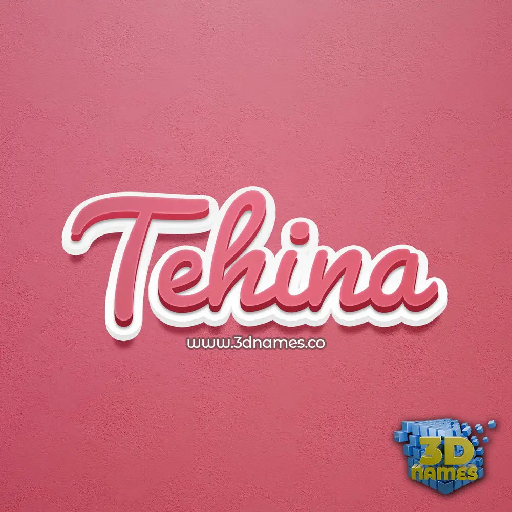 tehina in Red Scribble style - 3D name wallpaper