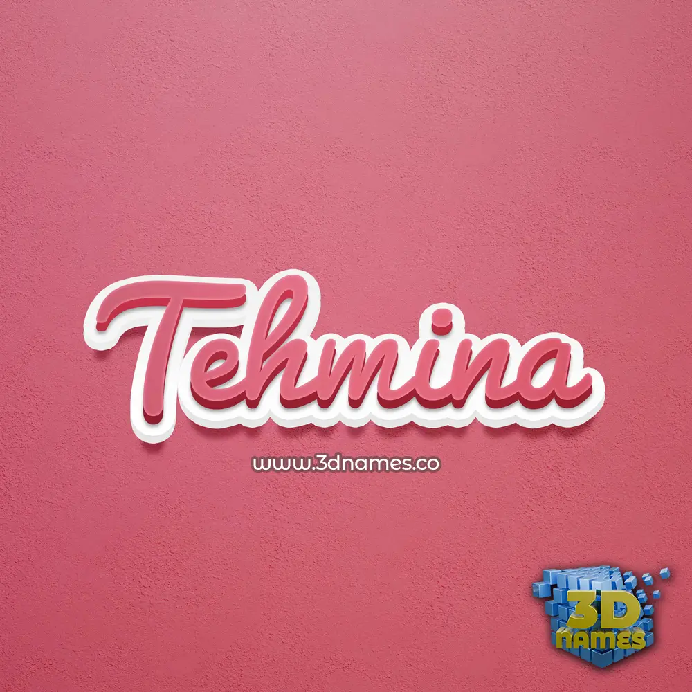 tehmina in Red Scribble style - 3D name wallpaper
