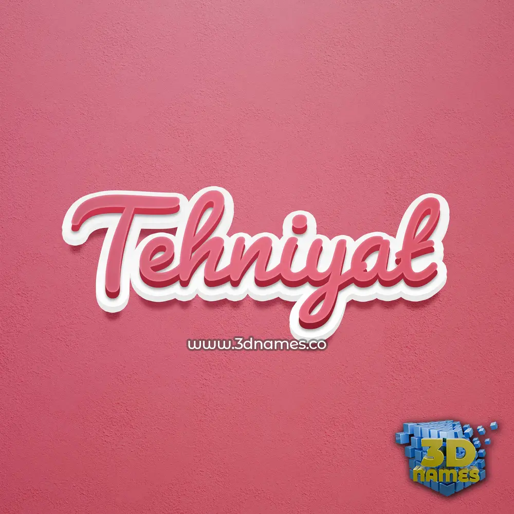 tehniyat in Red Scribble style - 3D name wallpaper