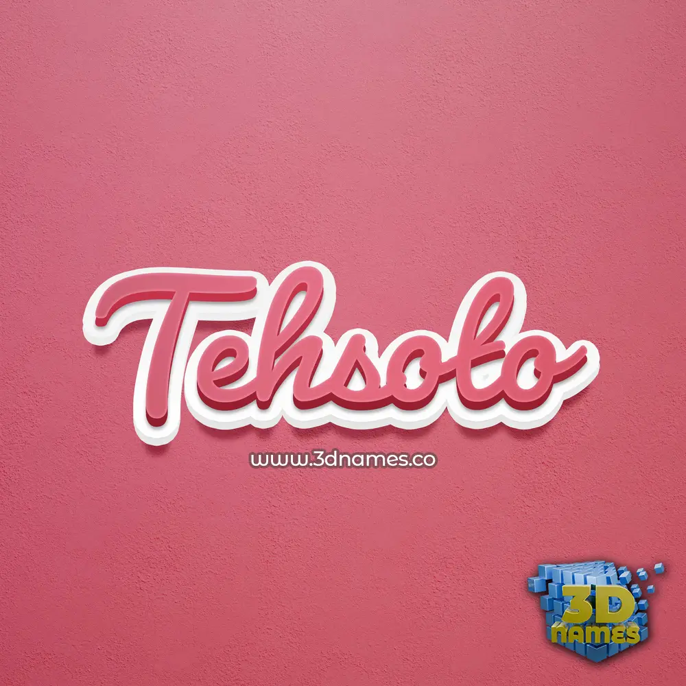 tehsoto in Red Scribble style - 3D name wallpaper