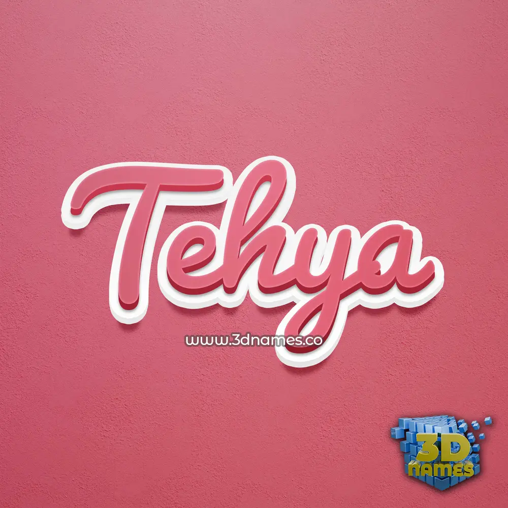 tehya in Red Scribble style - 3D name wallpaper