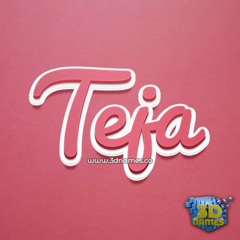 teja in Red Scribble style - 3D name wallpaper