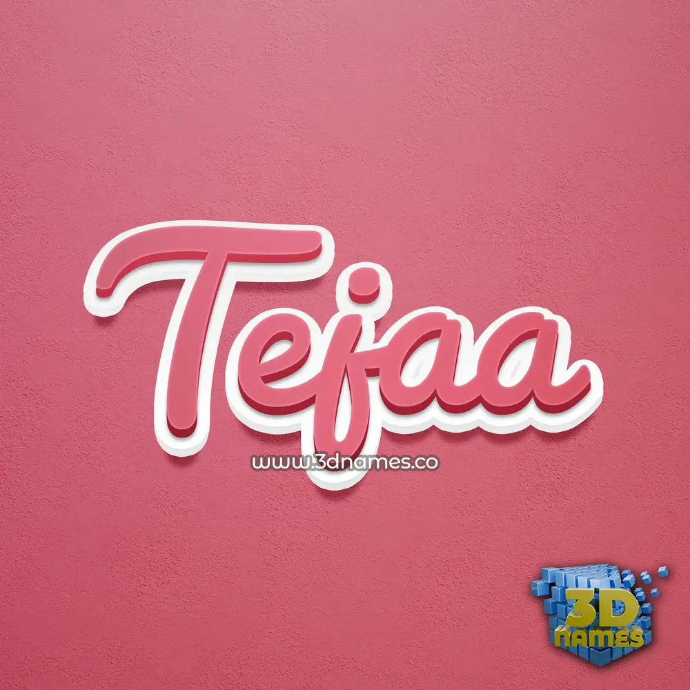 tejaa in Red Scribble style - 3D name wallpaper