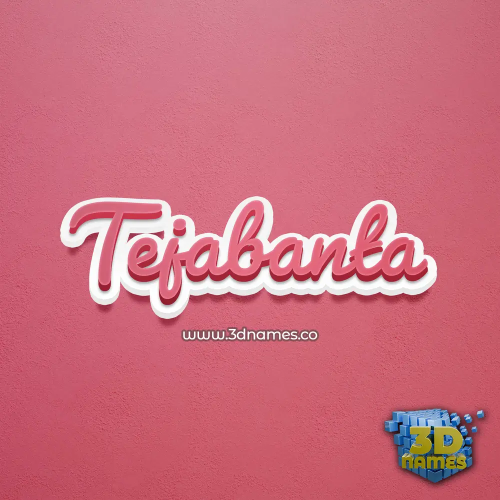 tejabanta in Red Scribble style - 3D name wallpaper