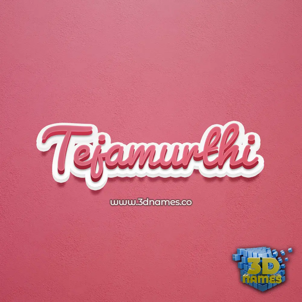tejamurthi in Red Scribble style - 3D name wallpaper