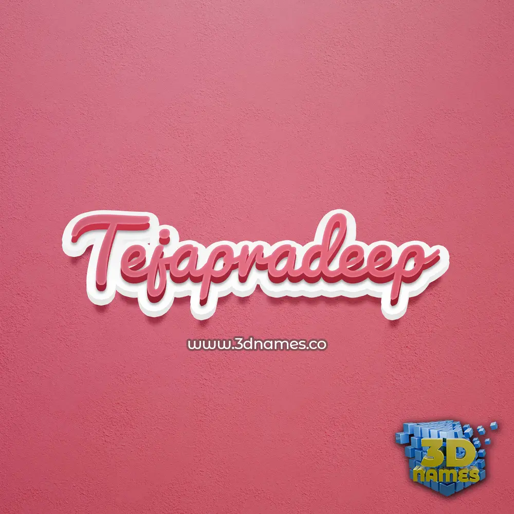 tejapradeep in Red Scribble style - 3D name wallpaper