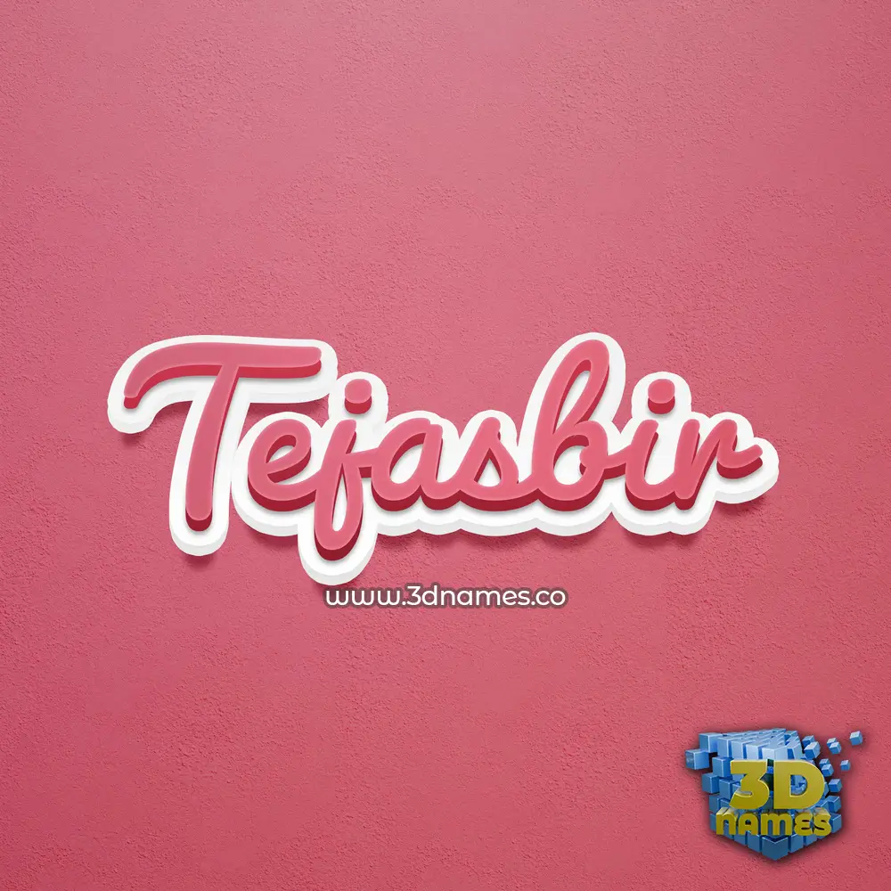 tejasbir in Red Scribble style - 3D name wallpaper