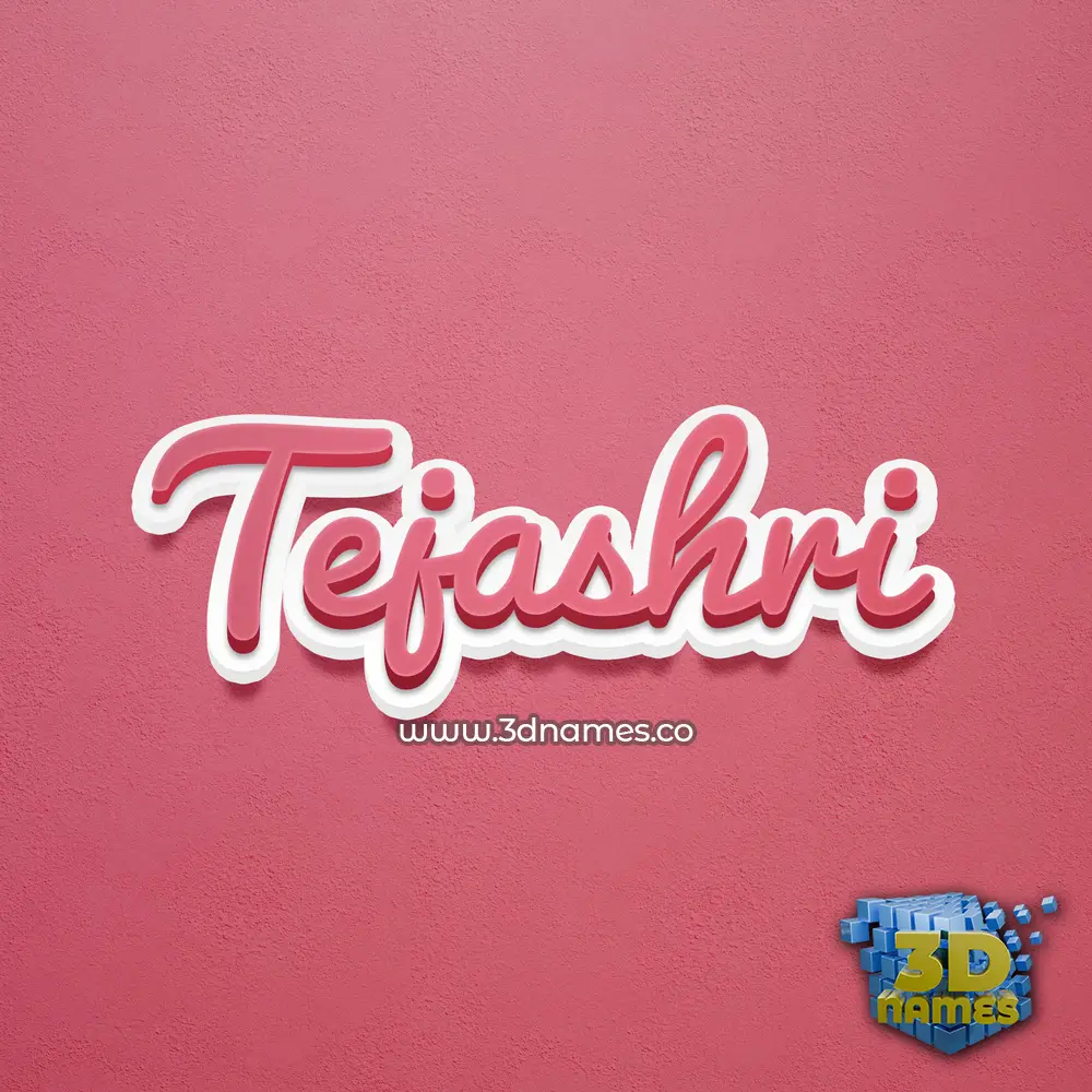 tejashri in Red Scribble style - 3D name wallpaper