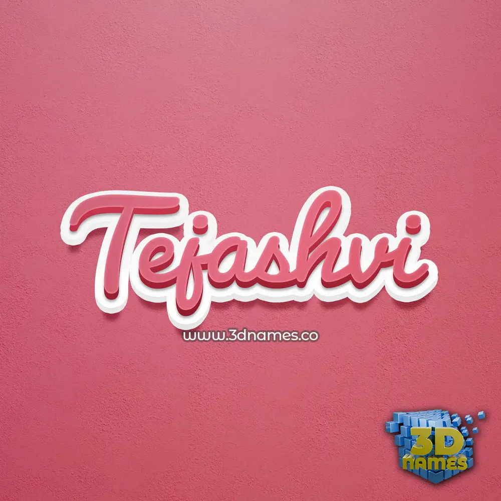tejashvi in Red Scribble style - 3D name wallpaper