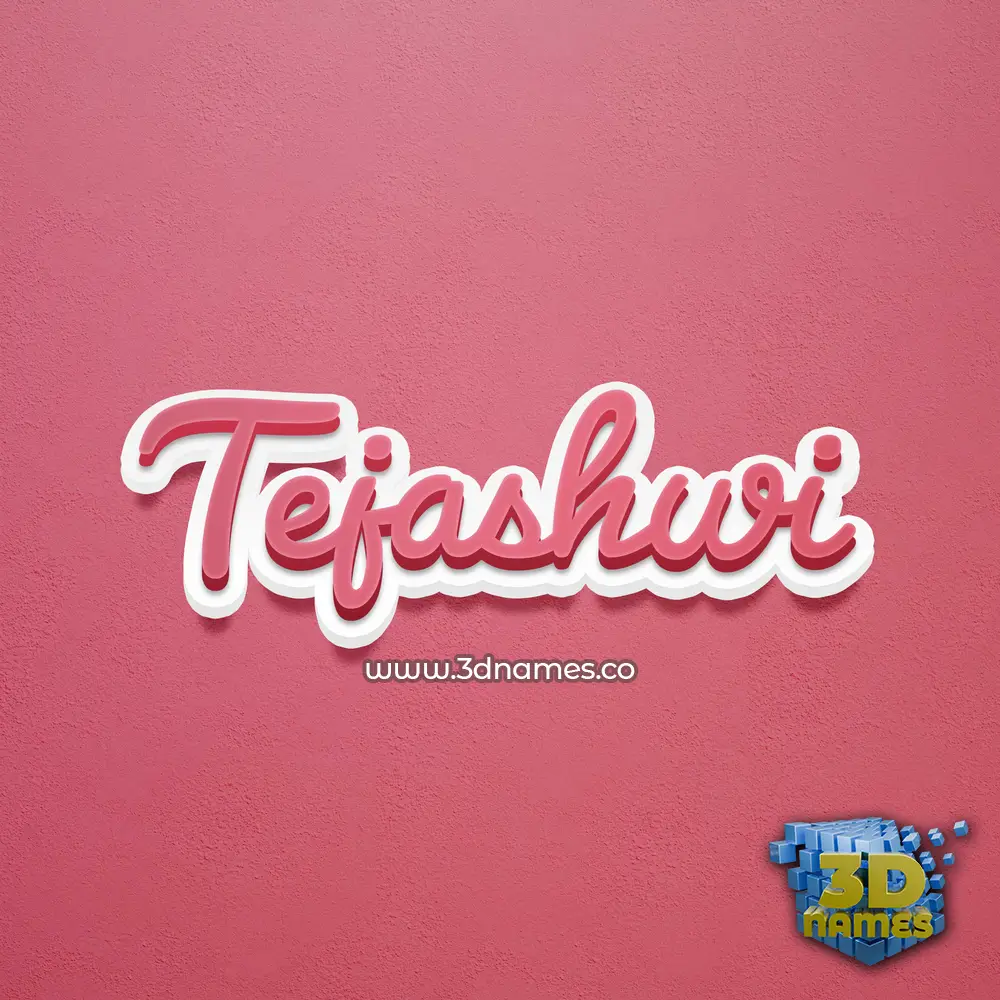 tejashwi in Red Scribble style - 3D name wallpaper