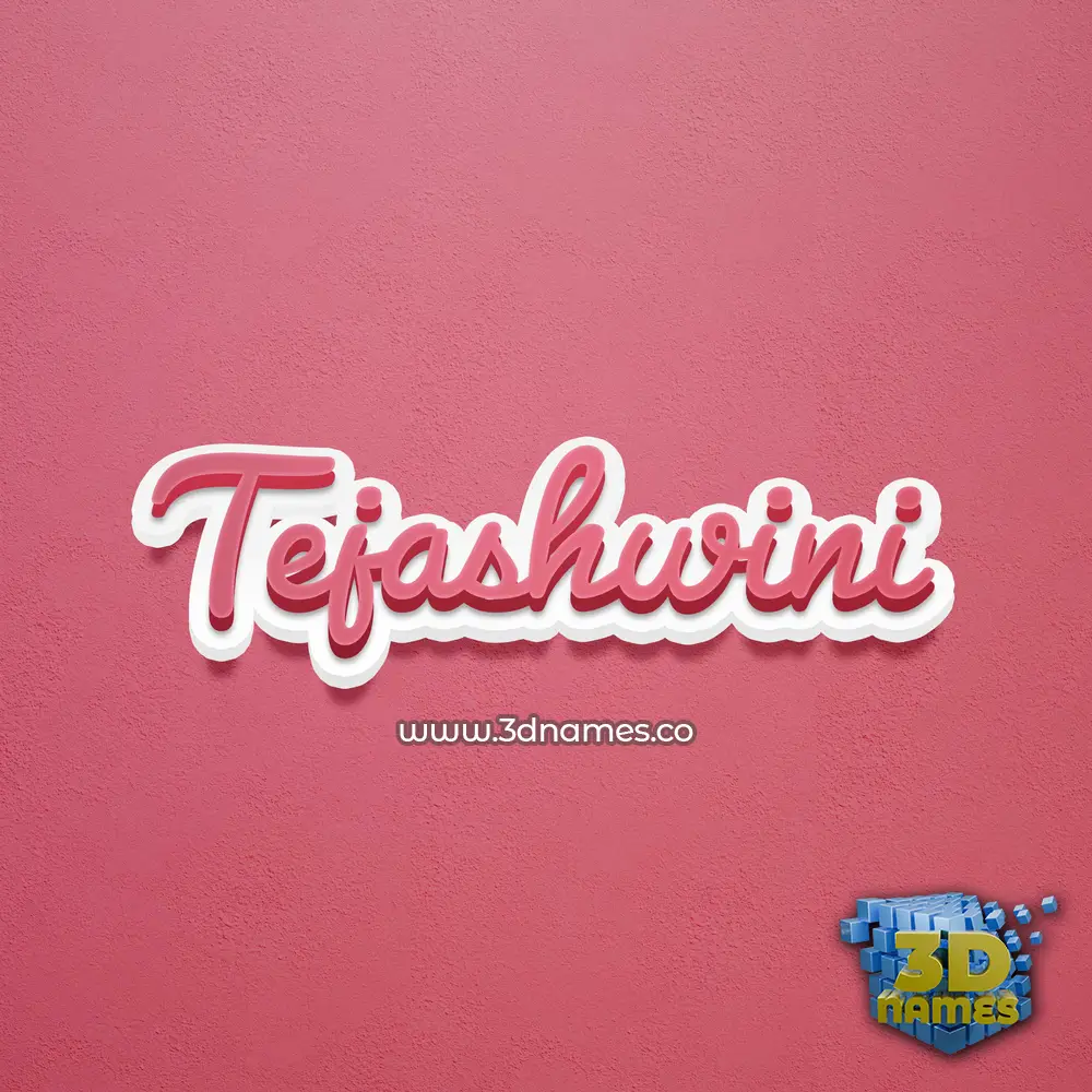 tejashwini in Red Scribble style - 3D name wallpaper