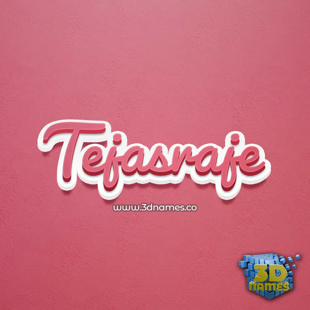 tejasraje in Red Scribble style - 3D name wallpaper