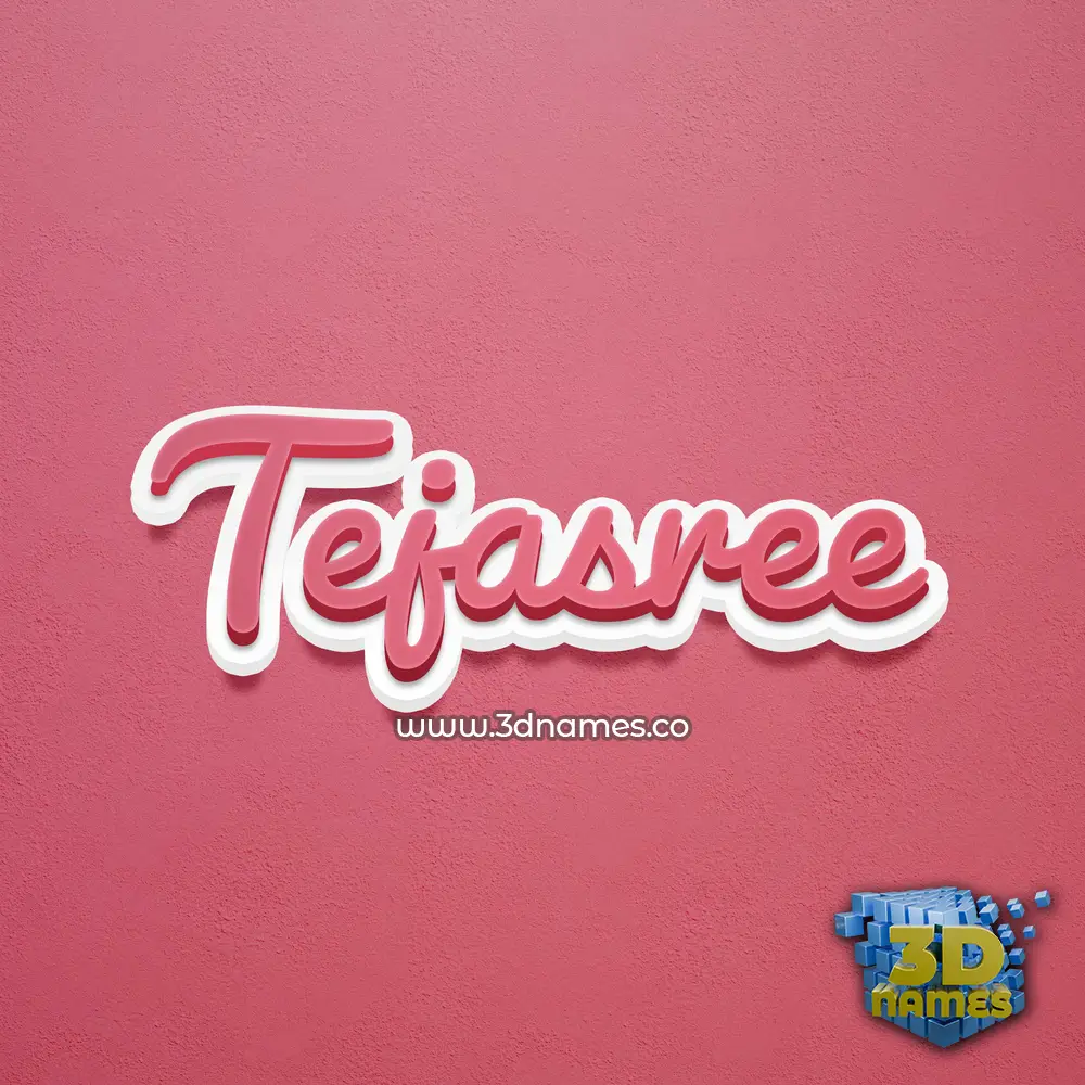 tejasree in Red Scribble style - 3D name wallpaper