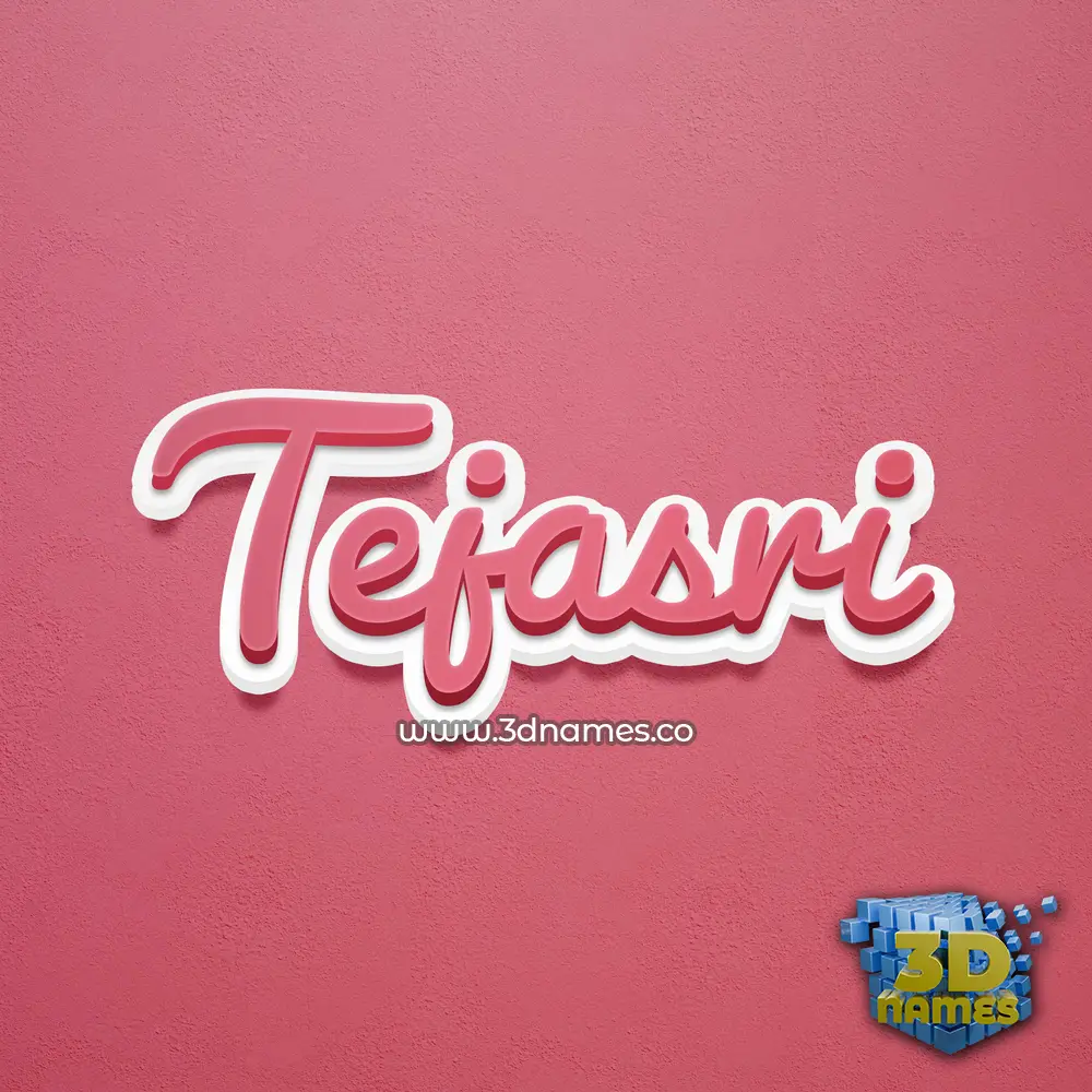 tejasri in Red Scribble style - 3D name wallpaper