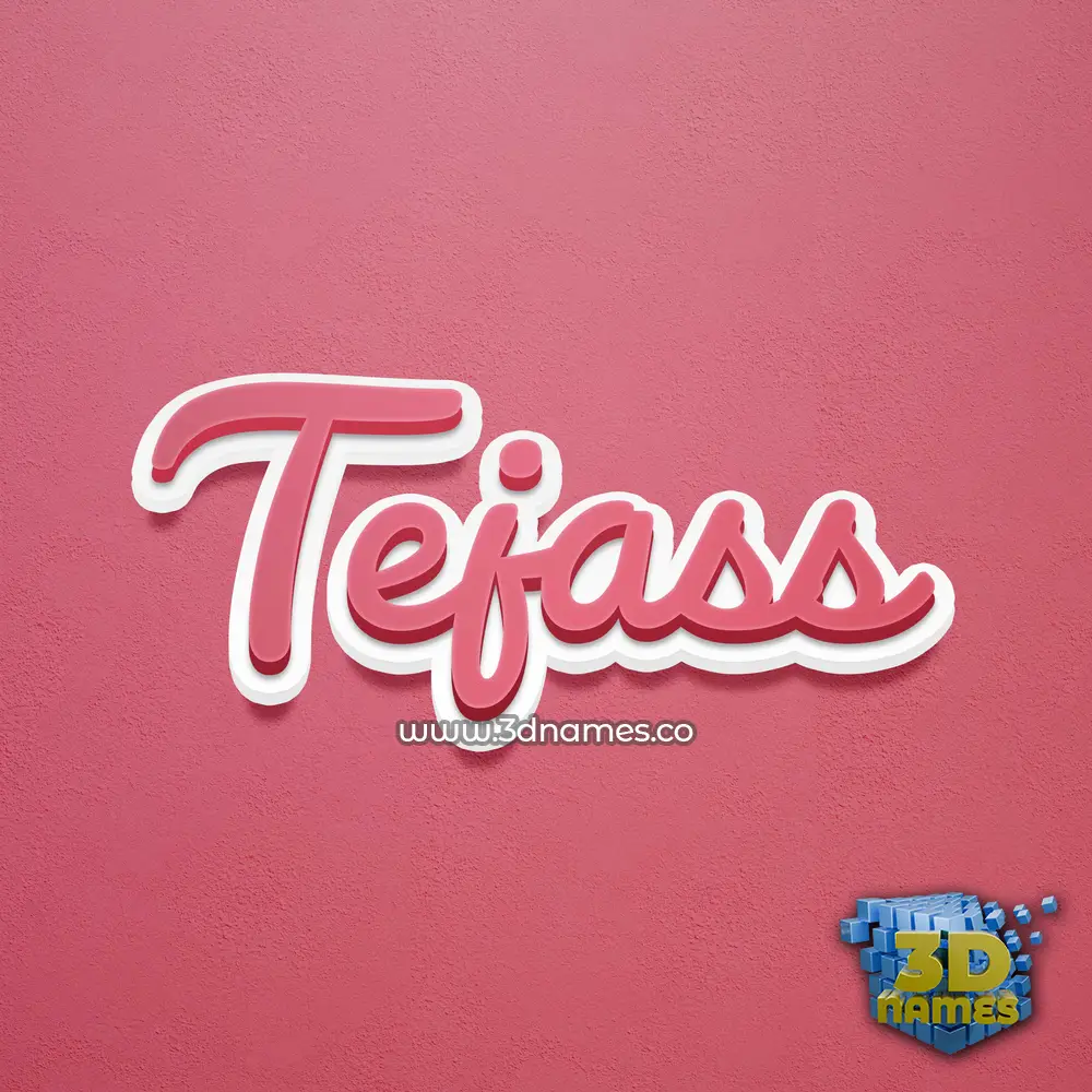 tejass in Red Scribble style - 3D name wallpaper