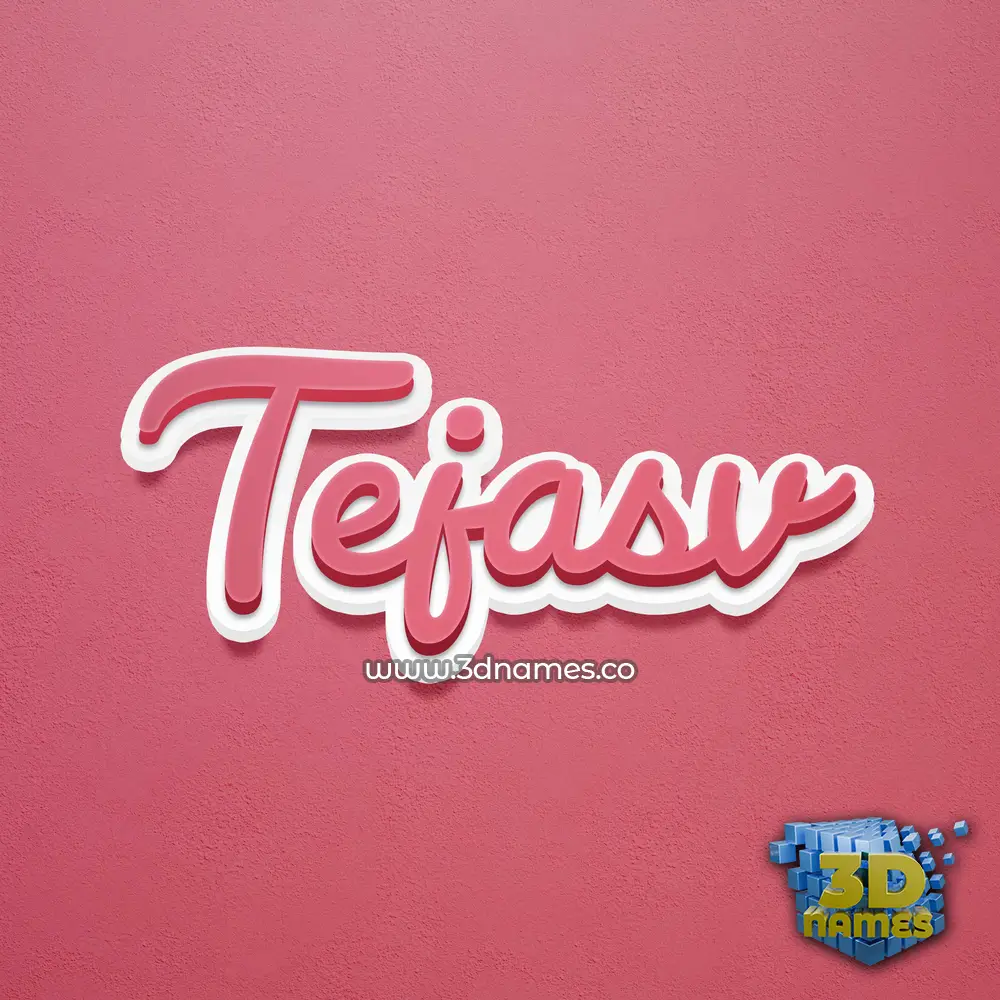 tejasv in Red Scribble style - 3D name wallpaper