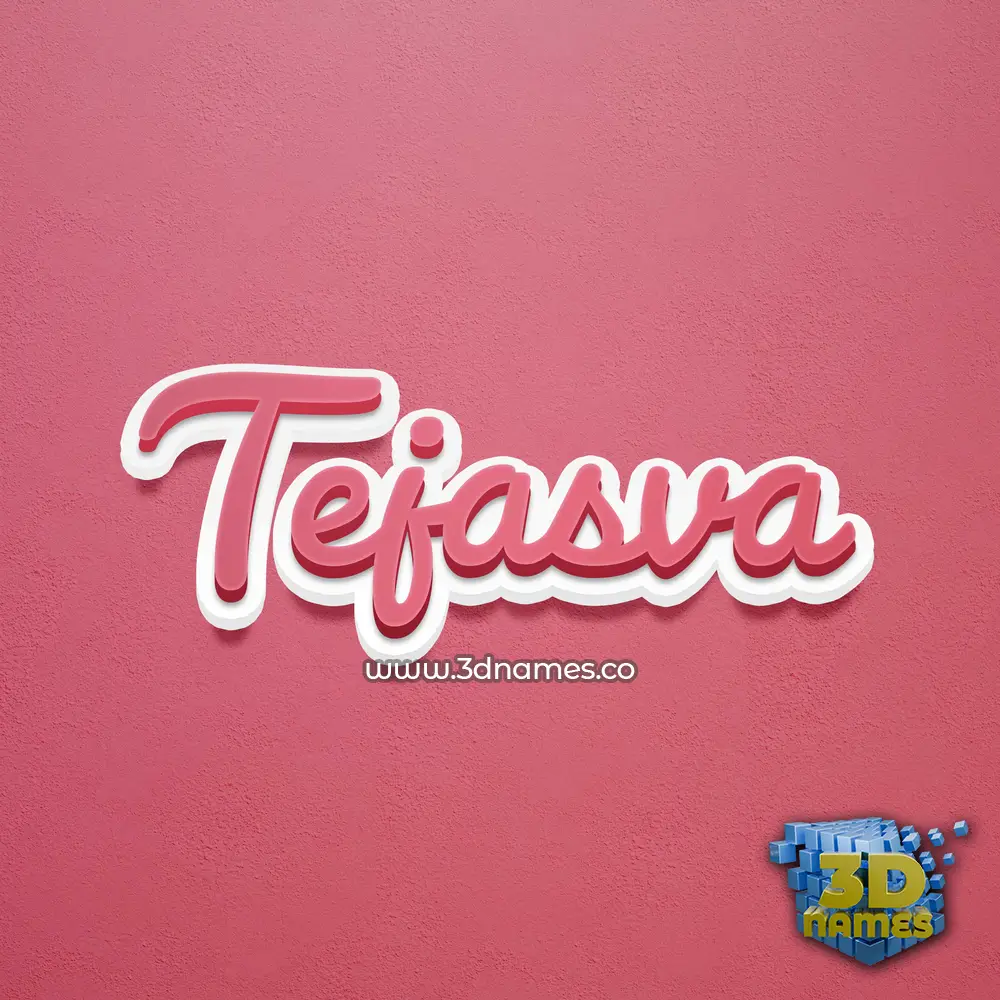 tejasva in Red Scribble style - 3D name wallpaper