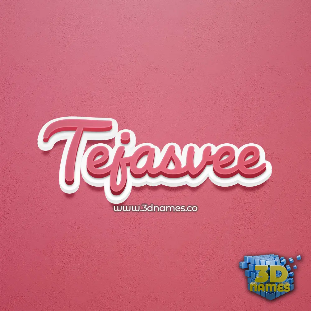 tejasvee in Red Scribble style - 3D name wallpaper